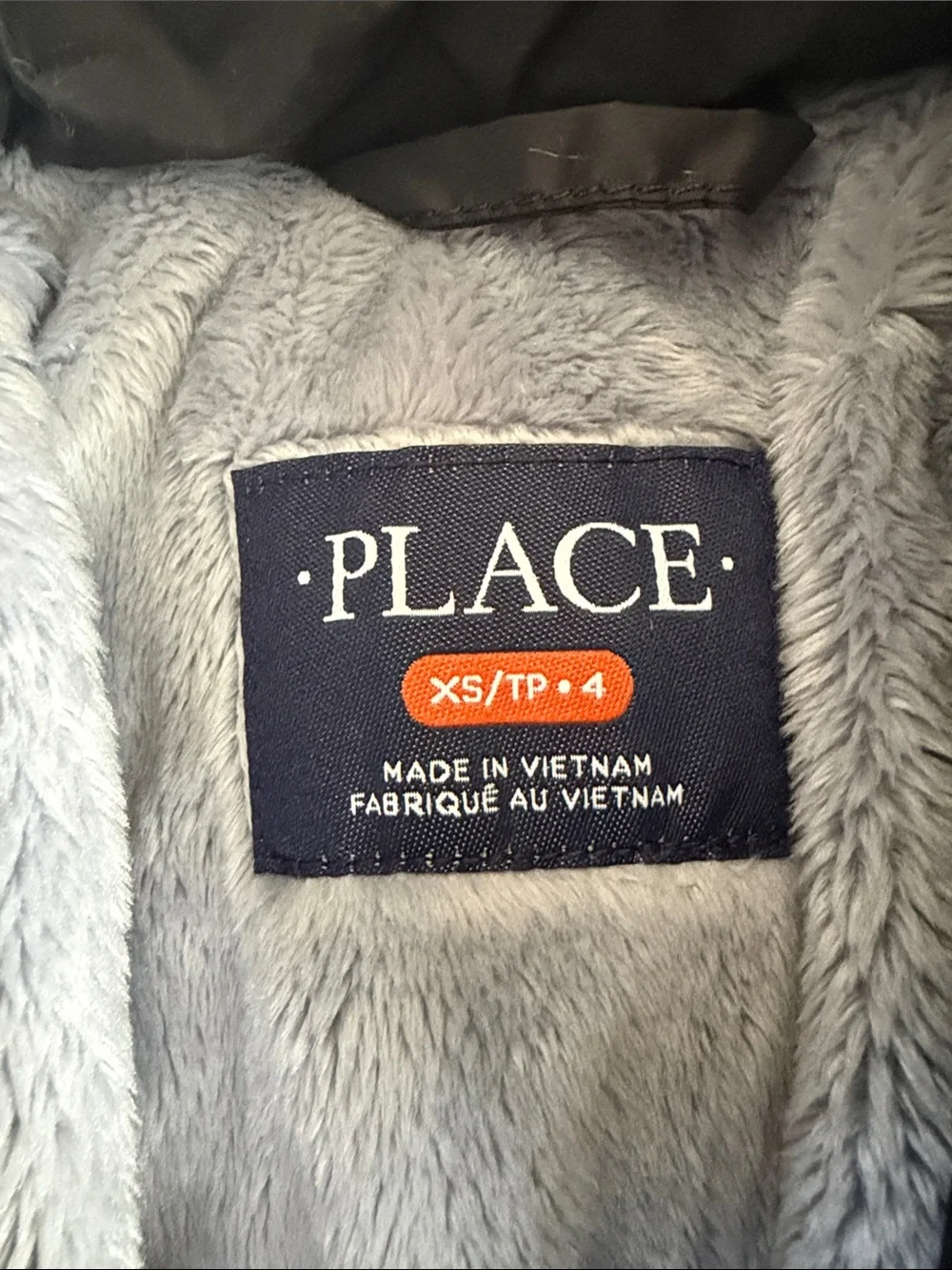 The Children's Place Black Puffer Coat with Faux Fur Trim